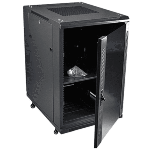 22U Free Standing glass-door network data Cabinet – 600mm x 600mm